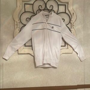 Fila White Track Jacket with Black Accents